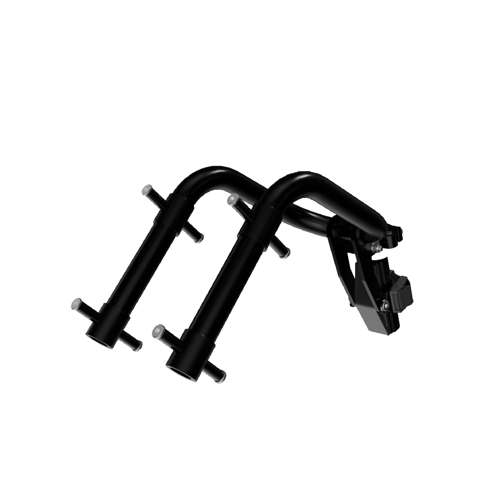 FullyLoaded Pro vor schwarzem Hintergrund Detailaufnahme Befestigung